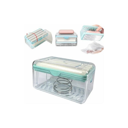 Jabonera 2 En 1 Para Baño Y Lavar Ropa Gris