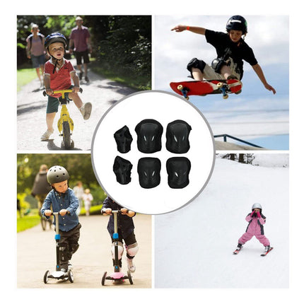 Set De Protección Rodilleras, Coderas Y Muñequeras 7 Pcs Negro