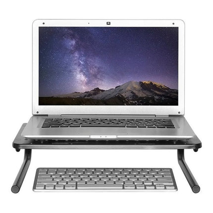 Base Soporte Elevador Para Monitor Notebooks Mejora Postura Negro