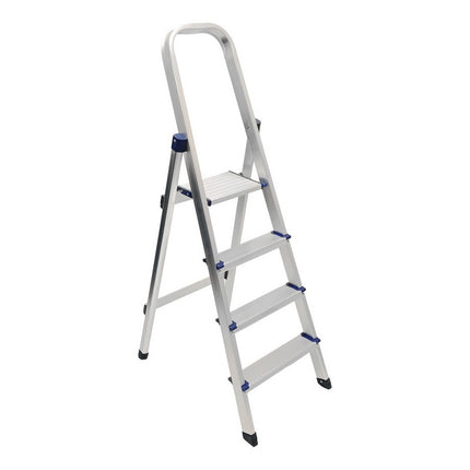 Escalera De Aluminio 4 Escalones  120kg Gris