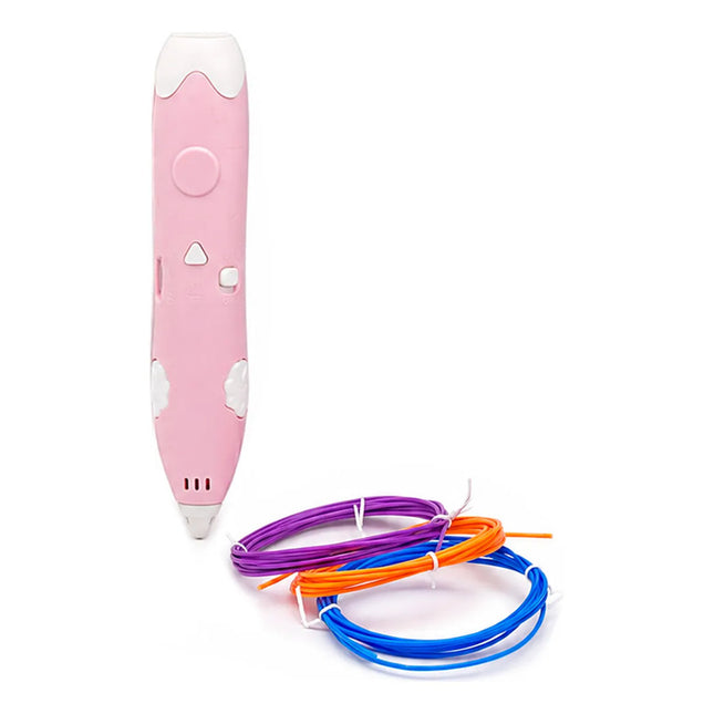 Lapicera Lapiz 3d De Impresion Con Filamento Nuevo Modelo Rosa