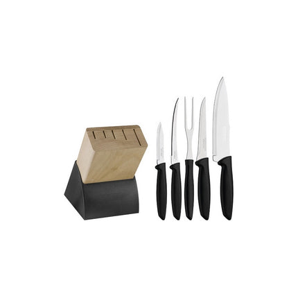Juego De Cuchillos Con Taco Plenus 6 Piezas Tramontina Negro