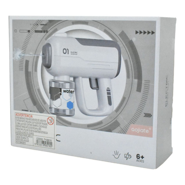 Pistola De Agua Recargable 3.7v 18.5x15cm Blanco