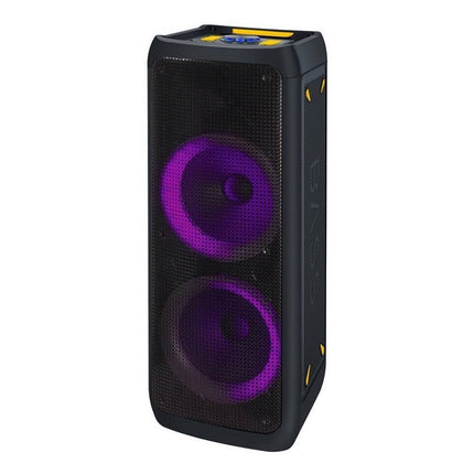 Parlante Caja Activa 2 X 10  Con Bluetooth Led Negro