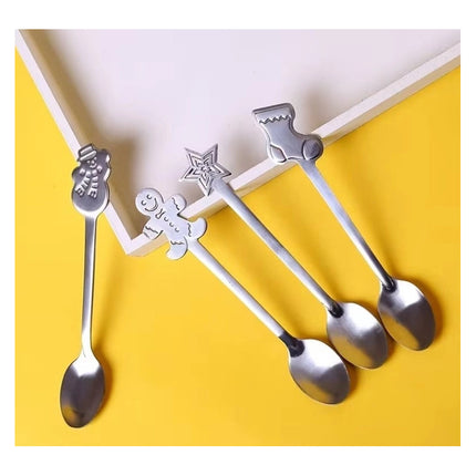 Set De 4 Cucharas Navideñas Diseños Creativos V