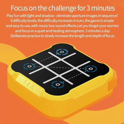 Juego De Tic Tac Toe, Máquina De Juego Educativo Amarillo Y Negro