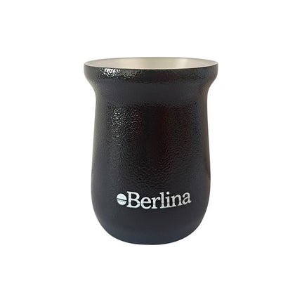 Mate Alto Doble Pared Aislante Acero Inoxidable 260ml  Negro