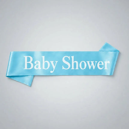 Banda Decorativa Para Baby Shower 160x10cm Celeste