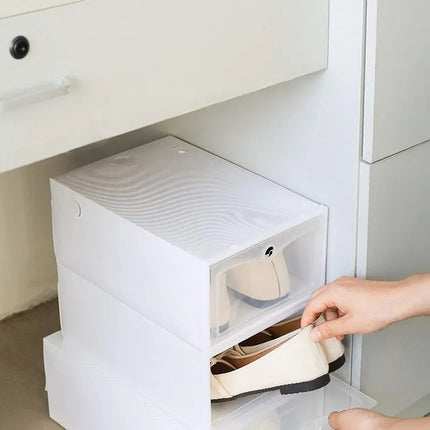 Cajas Estantes Organizador Rack Zapatos Apilables Por 1 Caja Blanco