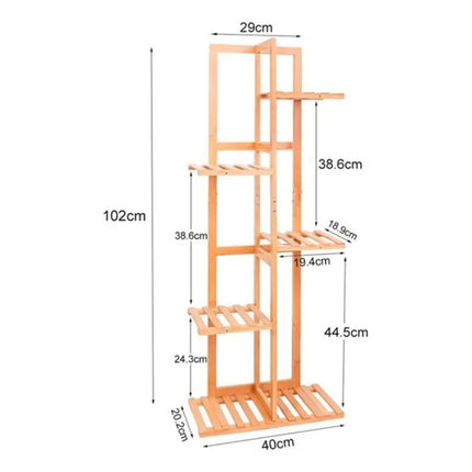 Porta Macetas De Madera Varios Niveles Rustico X