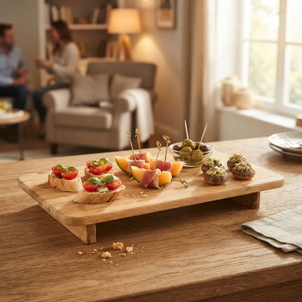 Bandeja Rectangular De Bambu 33x22cm Chw03900 Madera