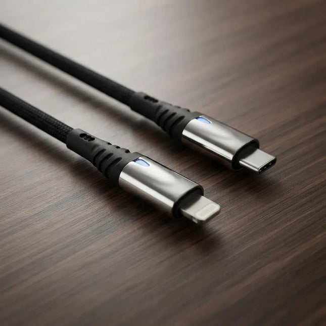 Cable Reforzado De Carga Rapida Ligthing A Tipo C Negro
