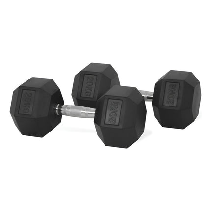 Mancuerna Hexagonal 20kg Negro