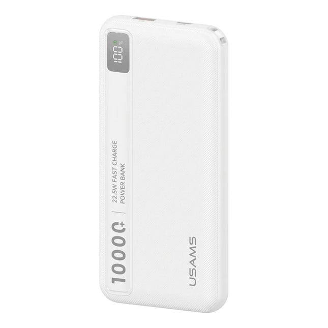 Power Bank Usams 10000mah Usb + Tipo C 22.5w (jtusams010) Blanco