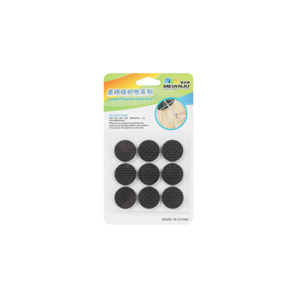 Protector Antideslizante Patas  Sillas 9 Unidades Redondos Negro