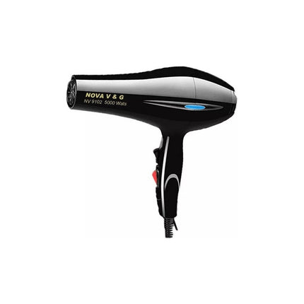 Secador De Pelo Profesional 5000w Super Potente Nova Nv-9102 Negro