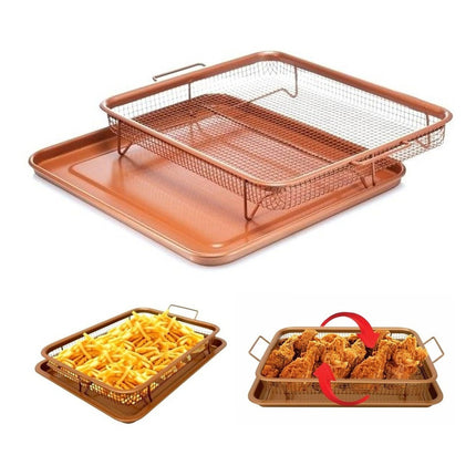 Asadera Con Rejilla Crispy Tray Ecelente Calidad Cobre