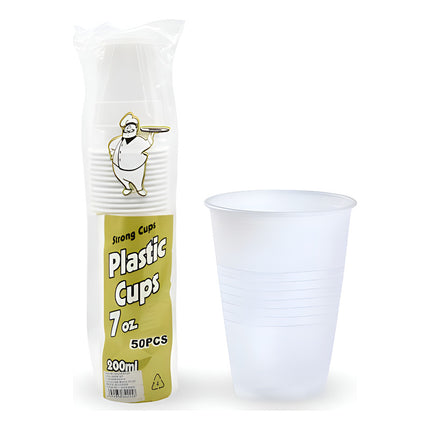 Vaso Plástico Descartable Blanco 200ml X50 Unidades X