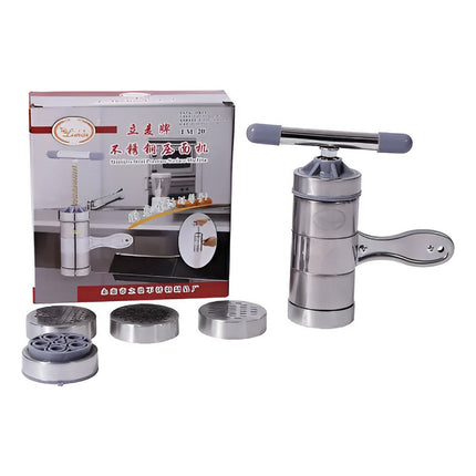 Maquina Manual Para Fideos Con 5 Cabezales Para Pastas  Plateado