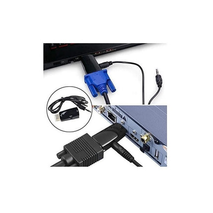 Ficha Adaptadora Hdmi A Vga Con Audio