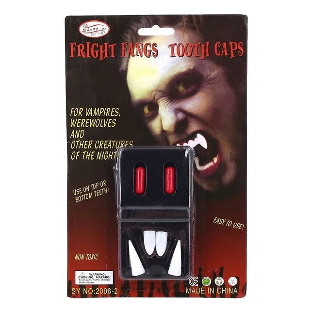 Dientes De Drácula Vampiro Halloween Blanco