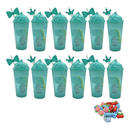 Vaso Con Tapa Y Sorbito 600 Ml X 12 Unidades Varios Vaso