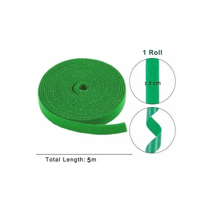 Cinta Sujetadora Para Plantas 1 Rollo De 5mts X 1,5cm Verde