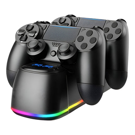 Soporte Cargador De Joystick  Con Luces Rgb X