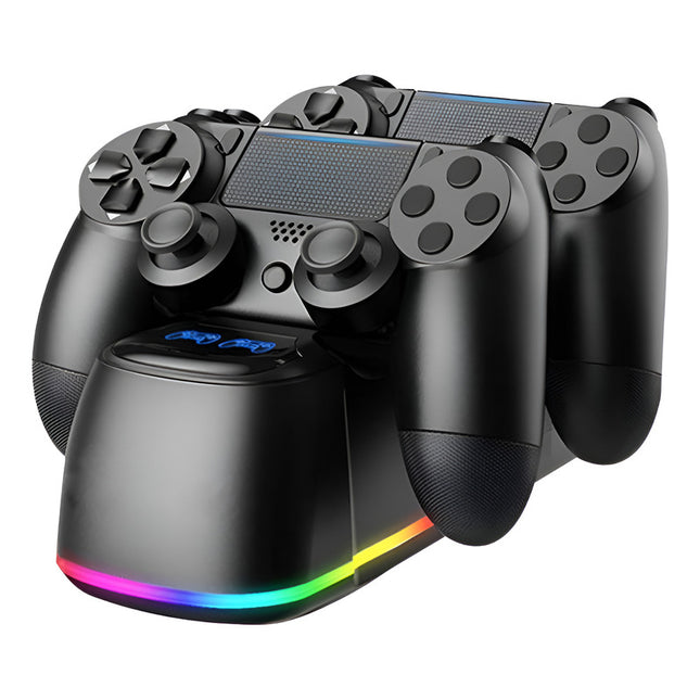 Soporte Cargador De Joystick  Con Luces Rgb X