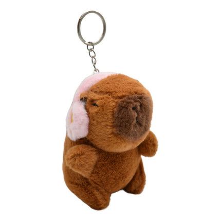 Llavero Capibara  De Peluche 12cm. Marrón