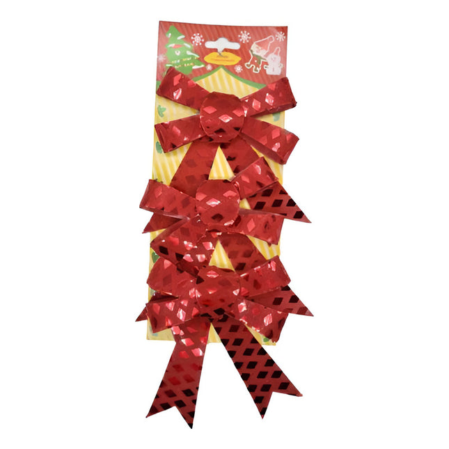 Moñas Navideñas X3 Unidades 12x9cm Ccm00887 V