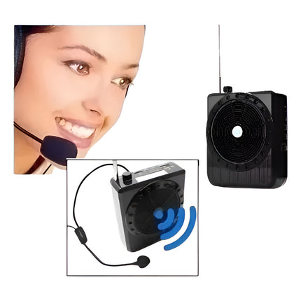 Parlante Portatil Con Microfono Y Amplificador Negro