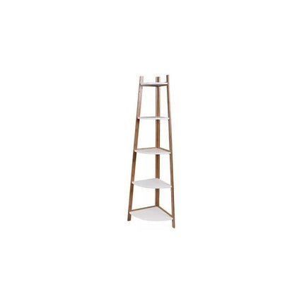 Mueble Esquinero Bamboo Blanco 5 Estantes