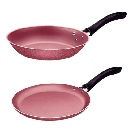 Bateria Cocina Tramontina Linz 10 Piezas Antiadherente Rosa Rosa