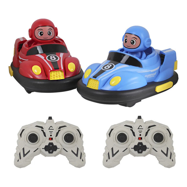 Autitos Chocadores Pop-up Con Sonido Y Control (jtjug1008) Azul Y Rojo