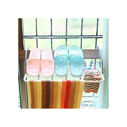 Tendedero Plegable  Para Balcón O Ventana 50 X 28 Cm Chico Blanco