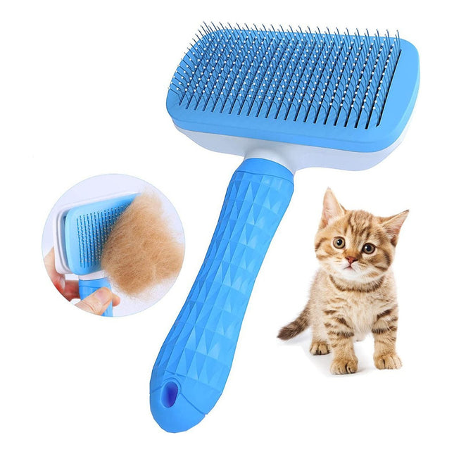 Cepillo Para Mascotas  Herramienta De Limpieza Con Boton  V