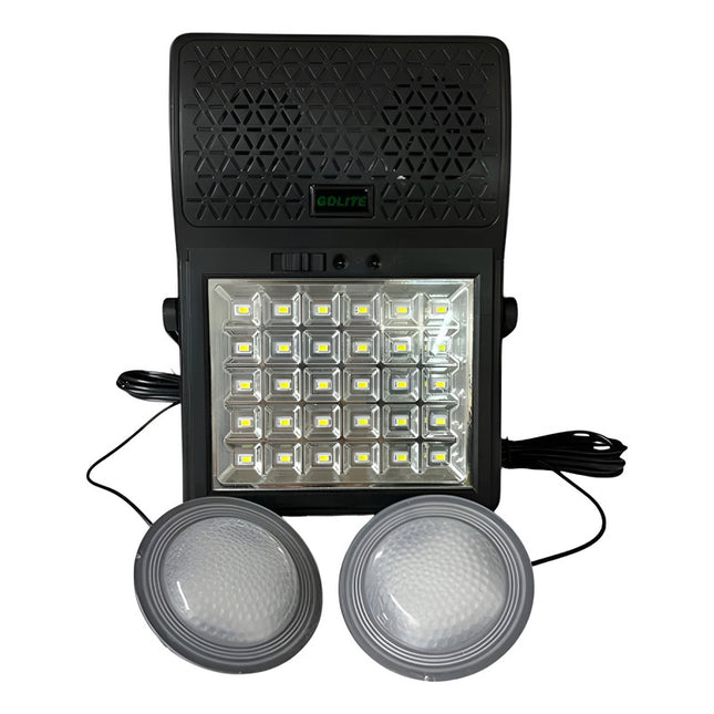 Foco 3en1 50w + Panel Solar Incorpado + Parlante Bluetooth X