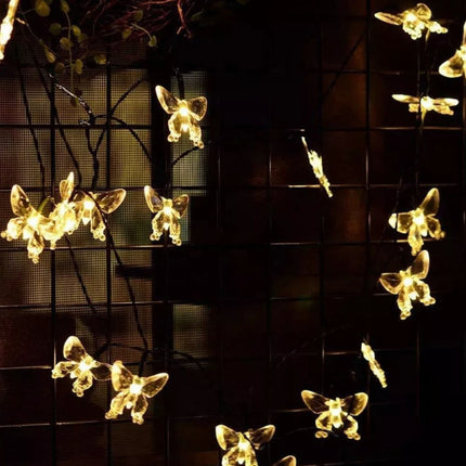 Luces Solar Guirnalda Mariposas Decoracion X