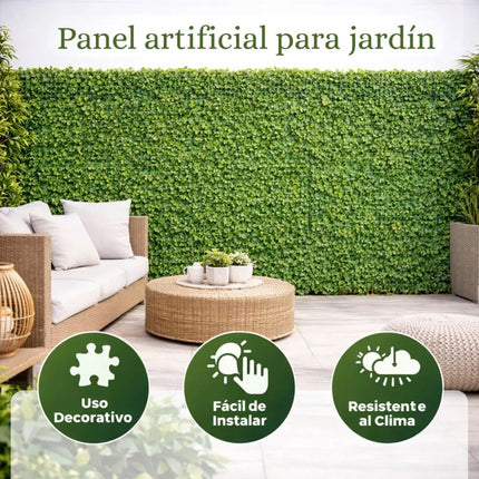 Panel Decorativo De Hojas Artificiales 1x3mts Cgf01156 Cgf01156