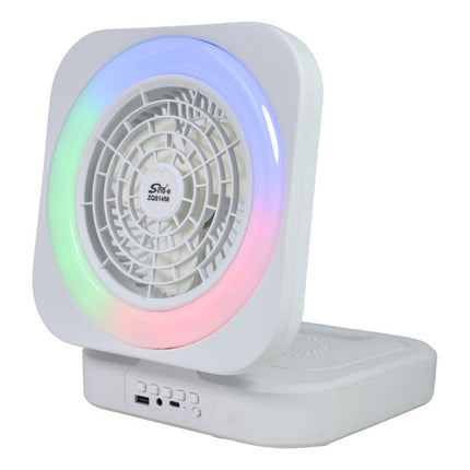 Parlante Bluetooth Con Ventilador Y Luces Rgb 3000mah V