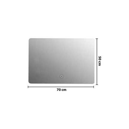 Espejo Rectangular Luz Led  50 X70cm Intensidad De Luz Reg V
