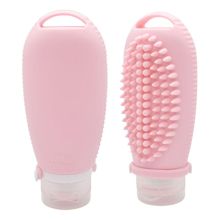 Recipiente De Silicona Para Viaje Con Masajeador 100ml