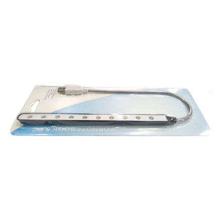 Lampara Luz 10 Led Portátil Usb Flexible Para Notebook Blanco Blanco