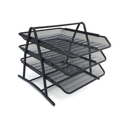 Organizador De Metal Con 3 Bandejas Archivador Hojas A4 Z