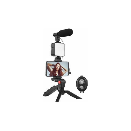 Trípode Led Con Micrófono Para Video Streaming Kit