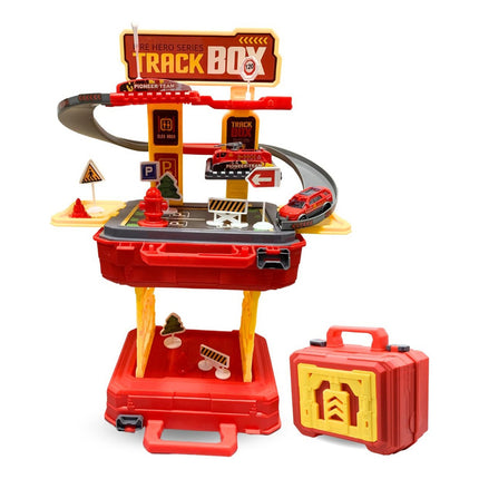 Juego Parking De Bomberos En Maleta  Juego