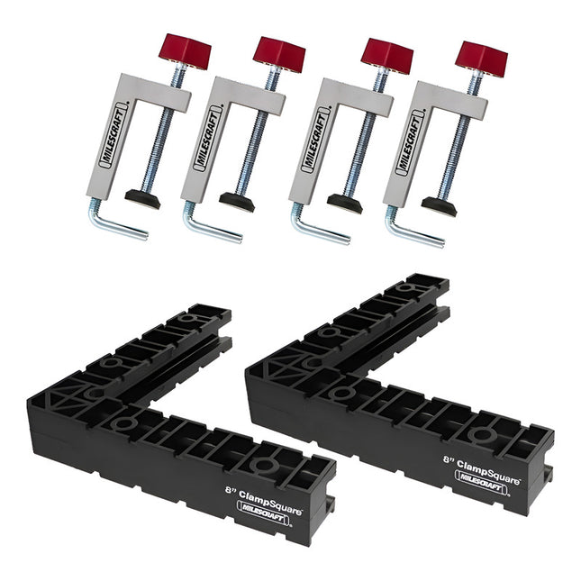Combo Fenceclamp + Escuadra Prensa Router Milescraft Rojo