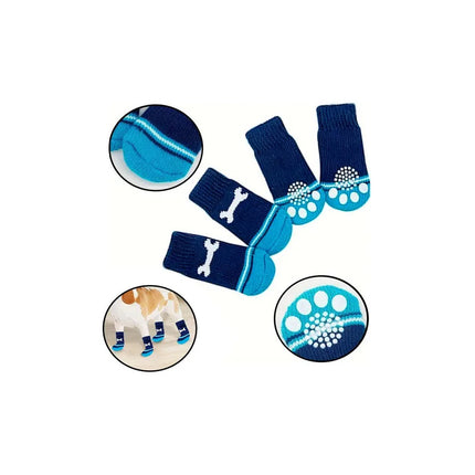 Medias Anti Deslizantes Perros Gatos - Talle L V