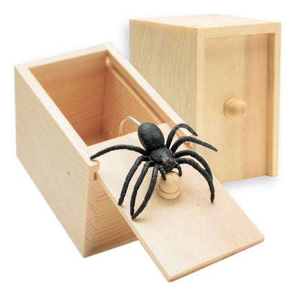 Caja De Madera Con Araña X